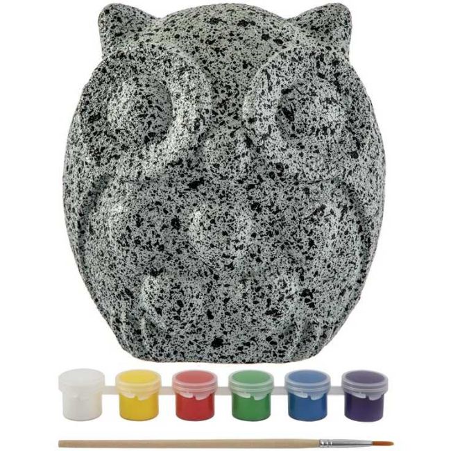 Set Creativ Pictura pe Pietre Animal 8 piese Grafix GR200065 BBJGR200065_Bufnita