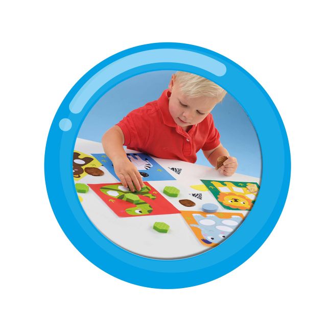 Set creativ copii cu animale si forme senzoriale TSG23617