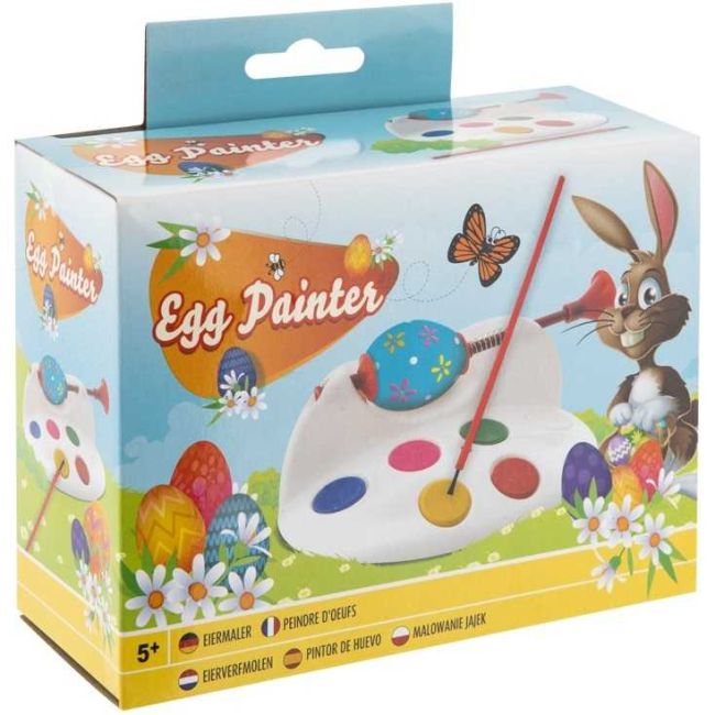Set creativ pentru pictura pe oua Paste format din suport, acuarele si pensula Grafix GR810033 BBJGR810033_Initiala