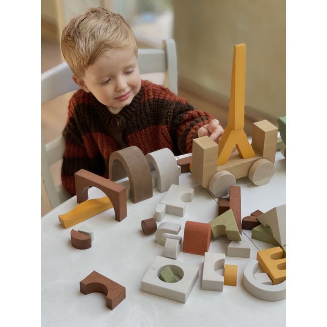 Jucarie din lemn - Blocuri puzzle