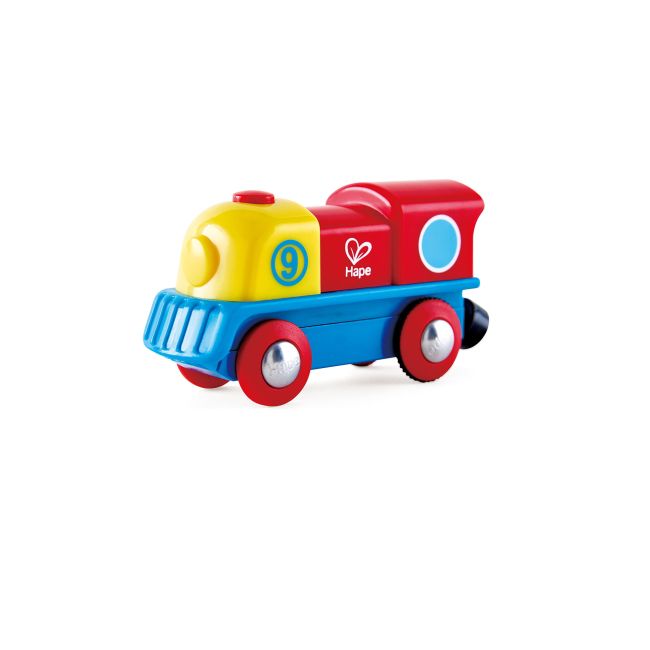 Jucarie din lemn - Micuta locomotiva curajoasa