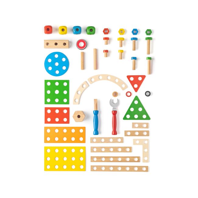 Jucarie din lemn - Set constructie inginer (340 piese)