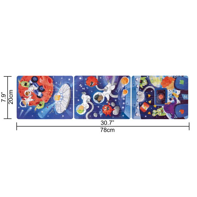 Puzzle pentru copii Aventura in Spatiu (3 in 1) si joc storytelling