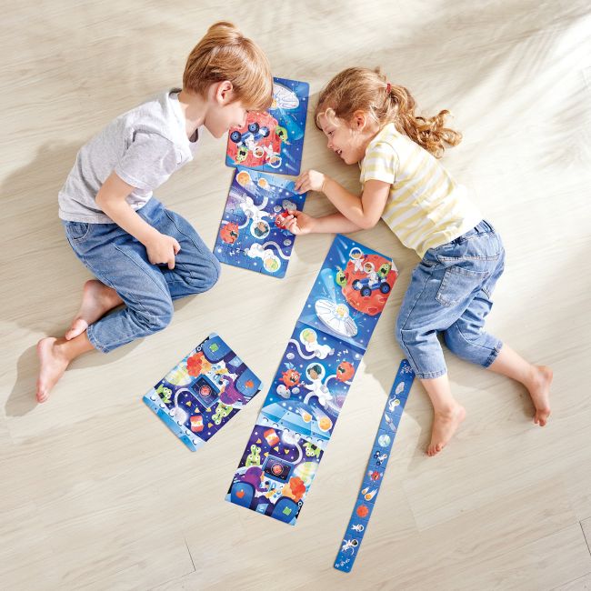 Puzzle pentru copii Aventura in Spatiu (3 in 1) si joc storytelling