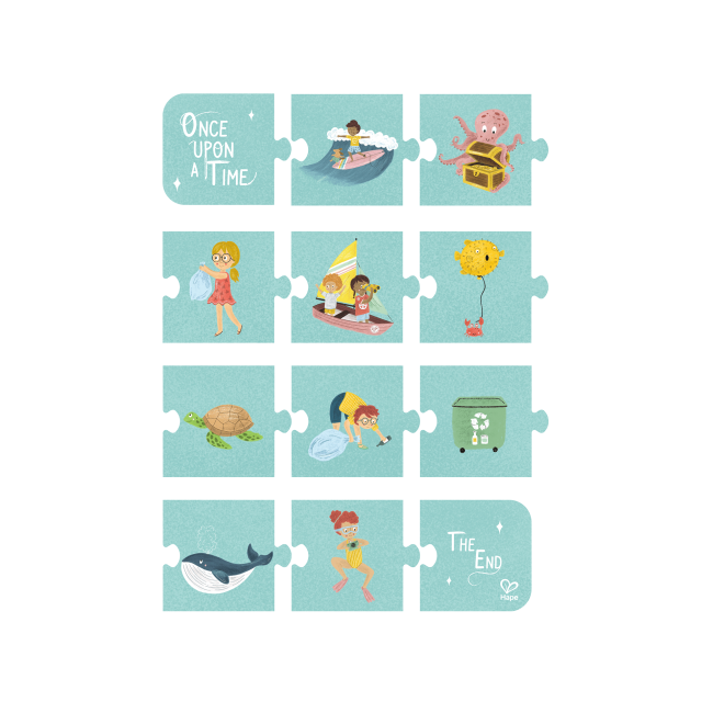 Puzzle pentru copii Prietenii Oceanului (3 in 1) si joc storytelling
