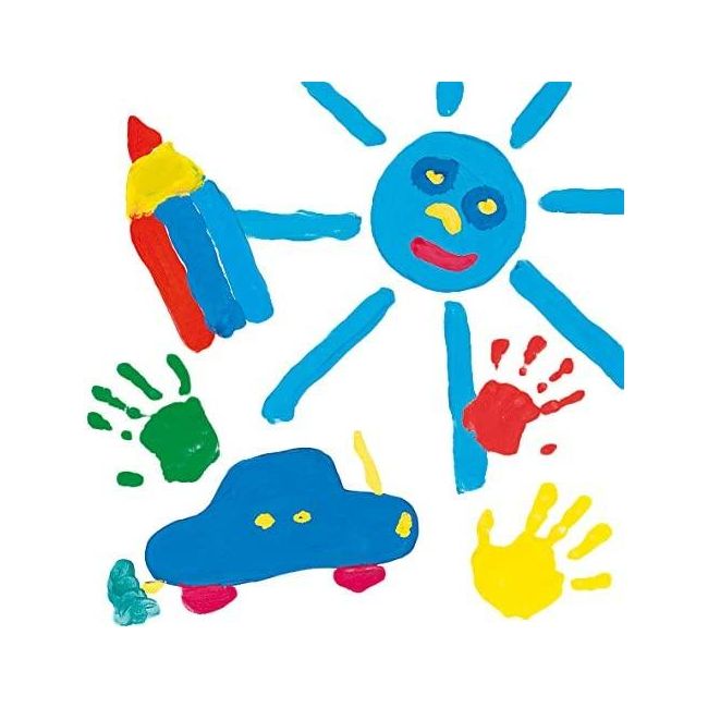 Set acuarele pentru degete 4 culori ECO