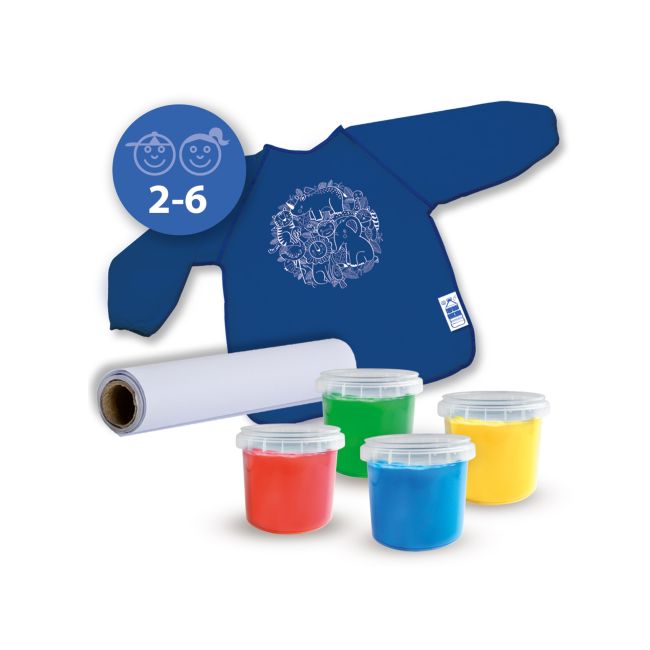 Set acuarele pentru degetele ECO si sort pentru copii