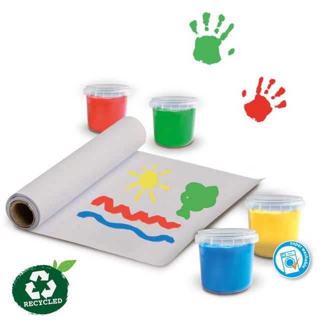 Set acuarele pentru degetele ECO si sort pentru copii