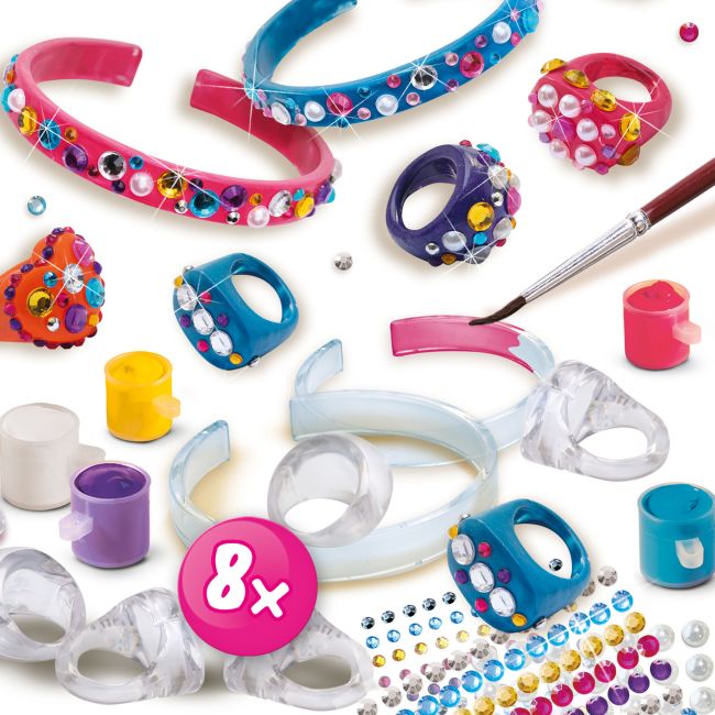 Set creativ - Inele si bratari cu diamante