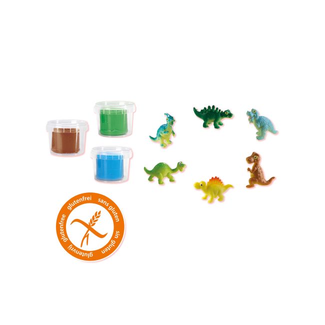 Set creativ - Lumea dinozaurilor din plastilina (geanta tematica)