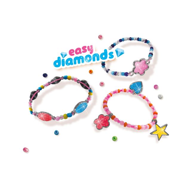 Set creativ pentru copii - - Bratari cu margele si diamante