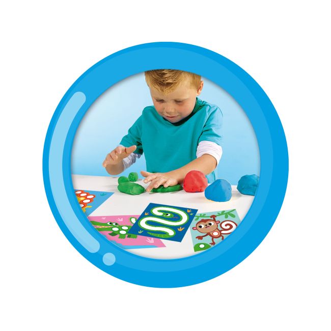 My first - Set creativ copii cu plastilina si cartonase cu animale