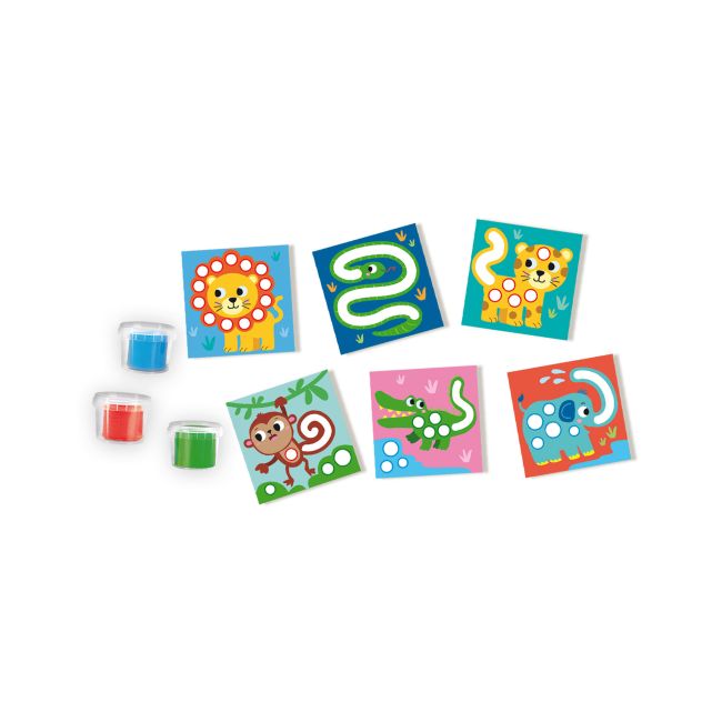 My first - Set creativ copii cu plastilina si cartonase cu animale