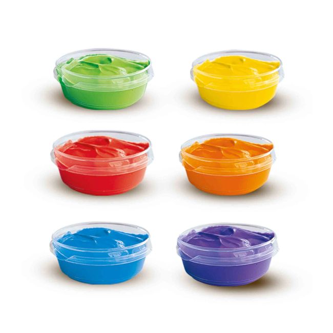 Set acuarele pentru degete (6 x 45ml)