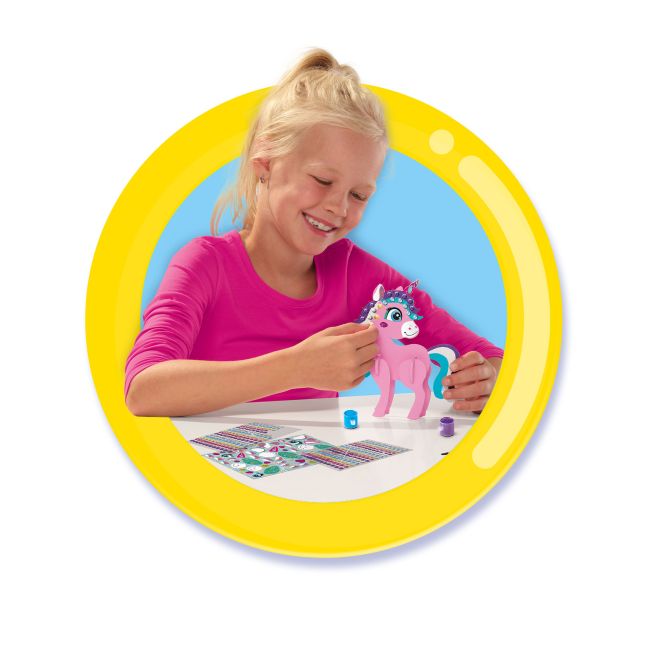 Set de pictura pentru copii cu diamante adezive si unicorn