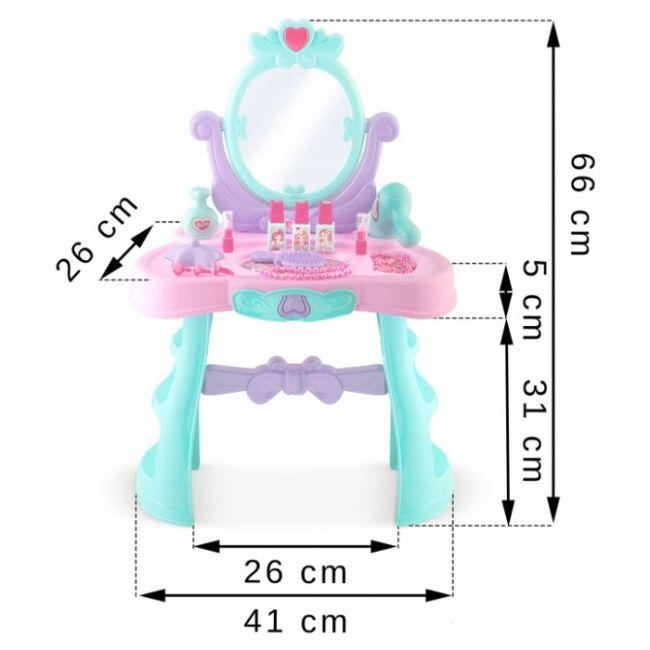 Masuta de toaleta pentru copii cu accesorii incluse ricokids 773200 edeedi773200