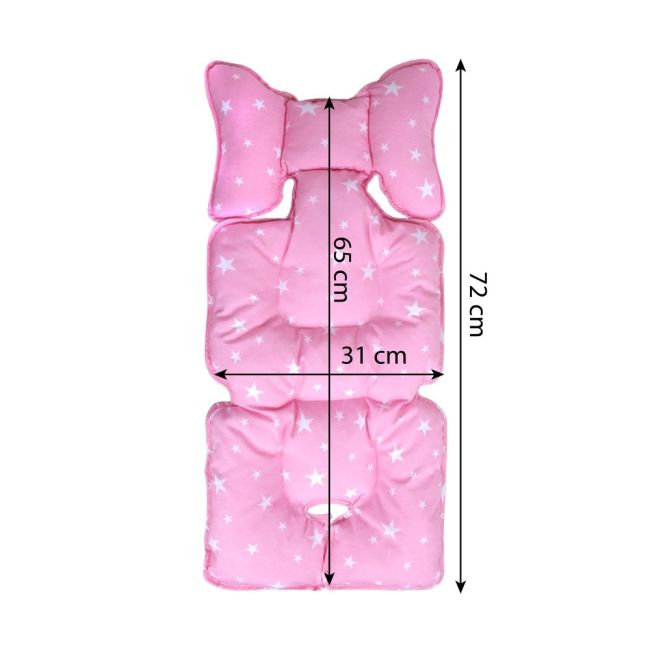Protectie textila carucior/Scaun auto Pink Stars SeviBebe BBKSEV_8376-2