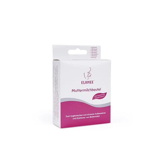 Pungi depozitare lapte matern la congelator, 180 ml, gradate, transparente, 20 bucati, ELANEE 711-00