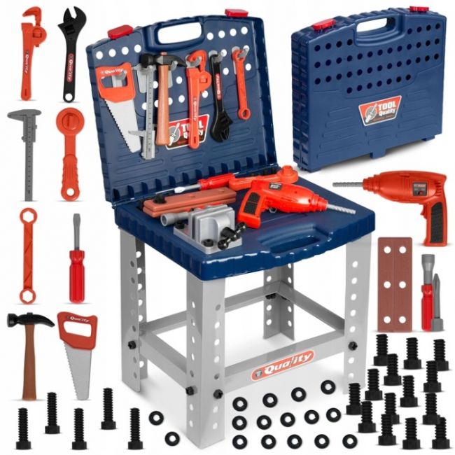 Atelier de lucru 2 in 1 cu unelte pentru copii ricokids 772400 - albastru edeedi772400