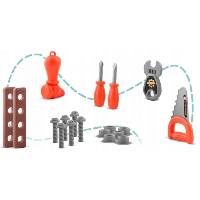 Atelier de lucru 3 in 1 cu unelte pentru copii ricokids 772300 - verde edeedi772300