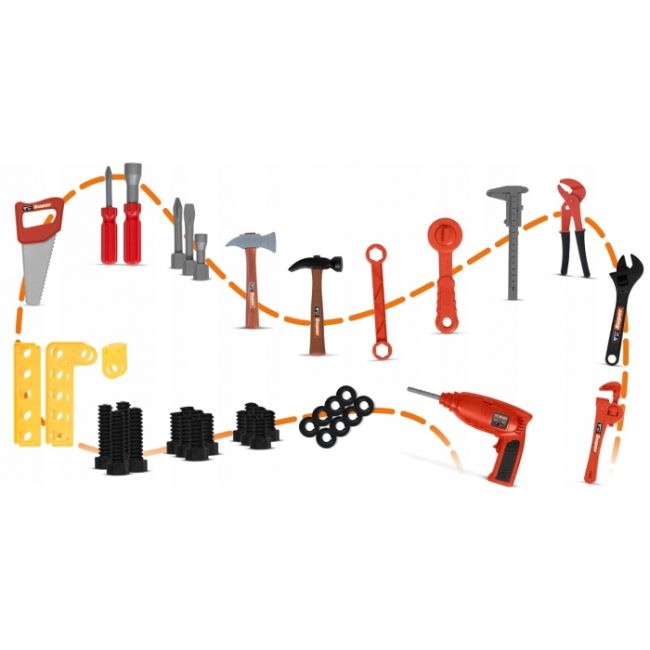 Atelier de lucru cu unelte pentru copii ricokids 772500 - rosu edeedi772500