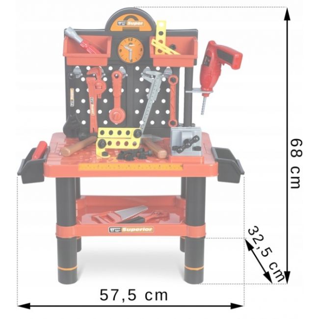 Atelier de lucru cu unelte pentru copii ricokids 772500 - rosu edeedi772500
