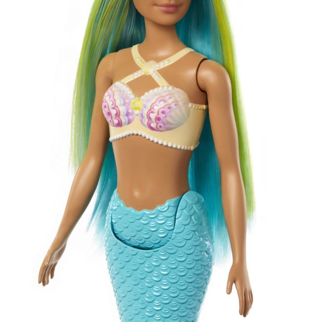 BARBIE DREAMTROPIA PAPUSA SIRENA CU COREST GALBEN SI COADA PORTOCALIE VIVMTHRR02_HRR03