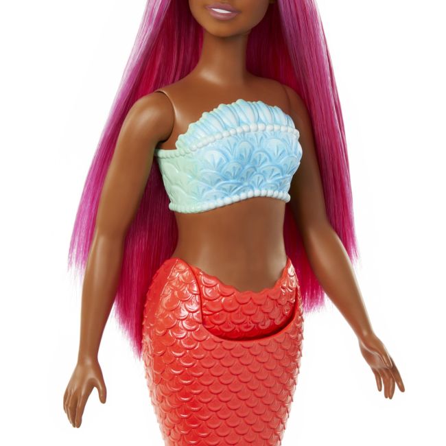 BARBIE DREAMTROPIA PAPUSA SIRENA CU PAR MAGENTA SI COADA PORTOCALIE VIVMTHRR02_HRR04