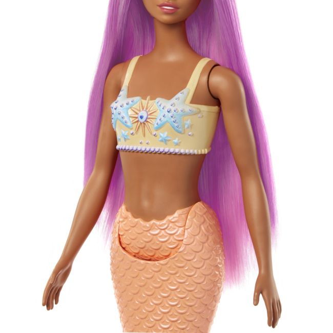 BARBIE DREAMTROPIA PAPUSA SIRENA CU PARUL ROZ SI COADA PORTOCALIE VIVMTHRR02_HRR05