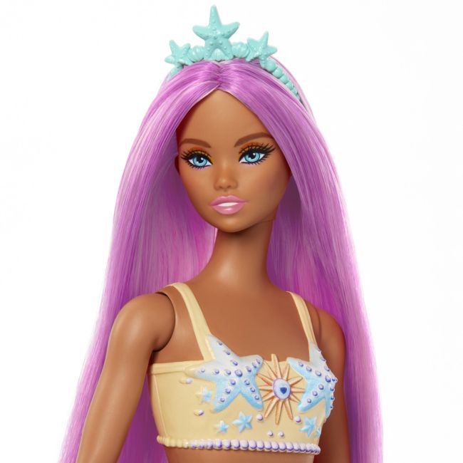 BARBIE DREAMTROPIA PAPUSA SIRENA CU PARUL ROZ SI COADA PORTOCALIE VIVMTHRR02_HRR05