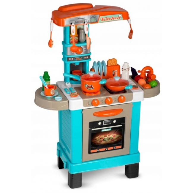 Bucatarie interctiva cu accesorii incluse ricokids 773100 - turcoaz edeedi773100