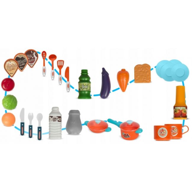 Bucatarie interctiva cu accesorii incluse ricokids 773100 - turcoaz edeedi773100