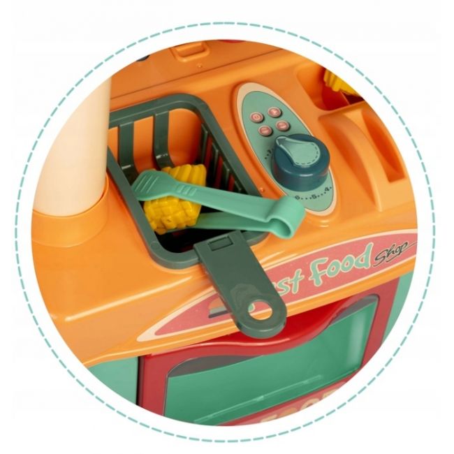 Bucatarie pe roti cu accesorii incluse ricokids 773000 - turcoaz edeedi773000