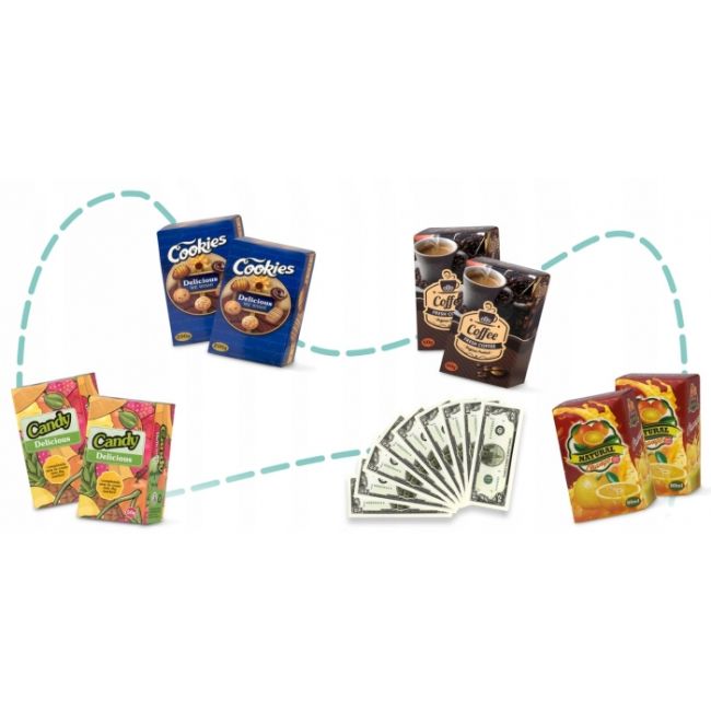 Cos de cumparaturi cu accesorii incluse ricokids 773400 - albastru edeedi773400