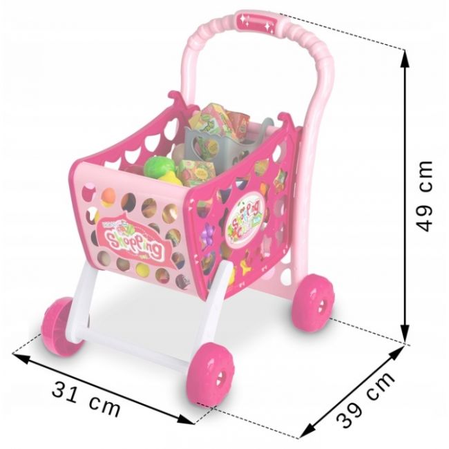Cos de cumparaturi cu accesorii incluse ricokids 773401 - roz edeedi773401