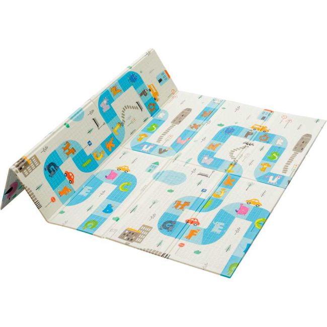 Covoras de joaca pliabil cu 2 fete 180x200 cm Flumi FM6850 BBJFM6850_Stradute/Arca lui Noe