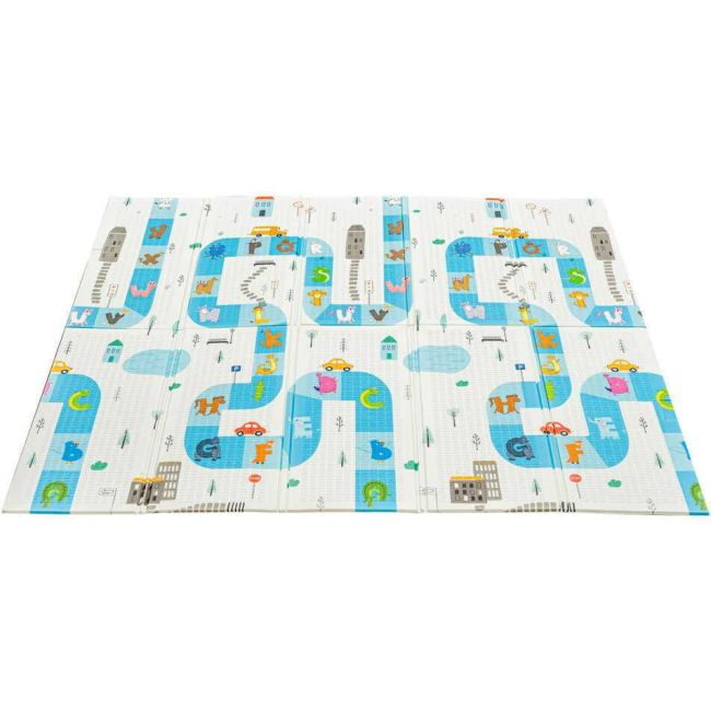 Covoras de joaca pliabil cu 2 fete 180x200 cm Flumi FM6850 BBJFM6850_Stradute/Arca lui Noe