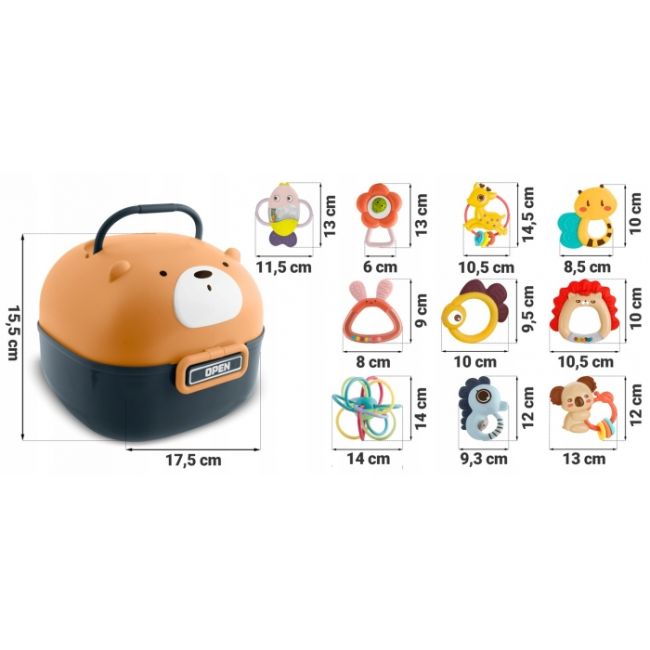 Cutie cu 10 jucarii pentru copii ricokids 773800 edeedi773800