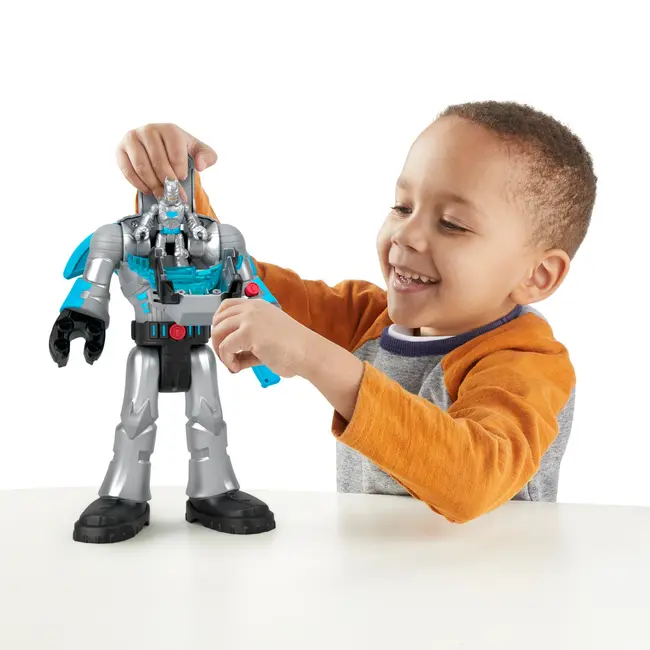FISHER PRICE IMAGINEXT DC SUPER FRIENDS ROBOT BATMAN IN COSTUM GRI 30CM VIVMTHMK87_HMK88