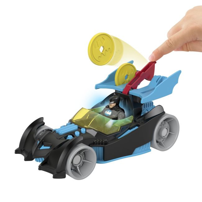 FISHER PRICE IMAGINEXT DC SUPER FRIENDS VEHICUL CU FIGURINA BATMAN CU COSTUM GRI VIVMTM5649_HFD48
