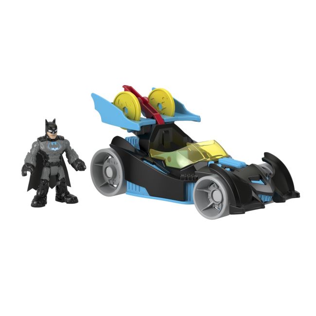 FISHER PRICE IMAGINEXT DC SUPER FRIENDS VEHICUL CU FIGURINA BATMAN CU COSTUM GRI VIVMTM5649_HFD48