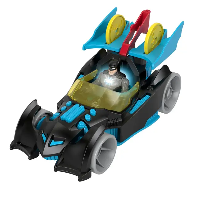 FISHER PRICE IMAGINEXT DC SUPER FRIENDS VEHICUL CU FIGURINA BATMAN CU COSTUM GRI VIVMTM5649_HFD48