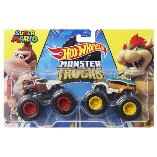 HOT WHEELS MONSTER TRUCK SET 2 MASINI SCARA 1 LA 64 SUPER MARIO VIVMTFYJ64_HWN69