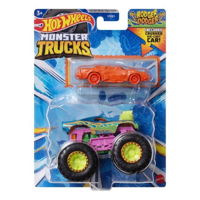 HOT WHEELS MONSTER TRUCK SI MASINUTA METALICA RODGER DODGER VIVMTGRH81_HWN37