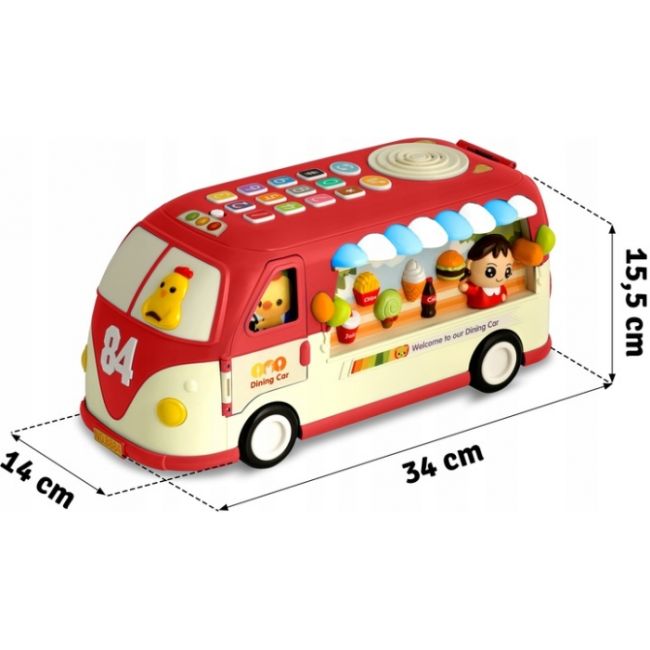 Jucarie educativa in forma de autobus cu sunete si cuburi ricokids rk-741 - rosu edeedi774100