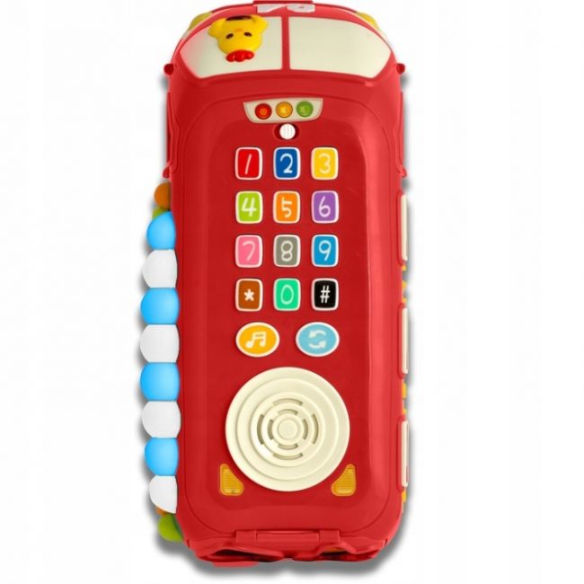 Jucarie educativa in forma de autobus cu sunete si cuburi ricokids rk-741 - rosu edeedi774100