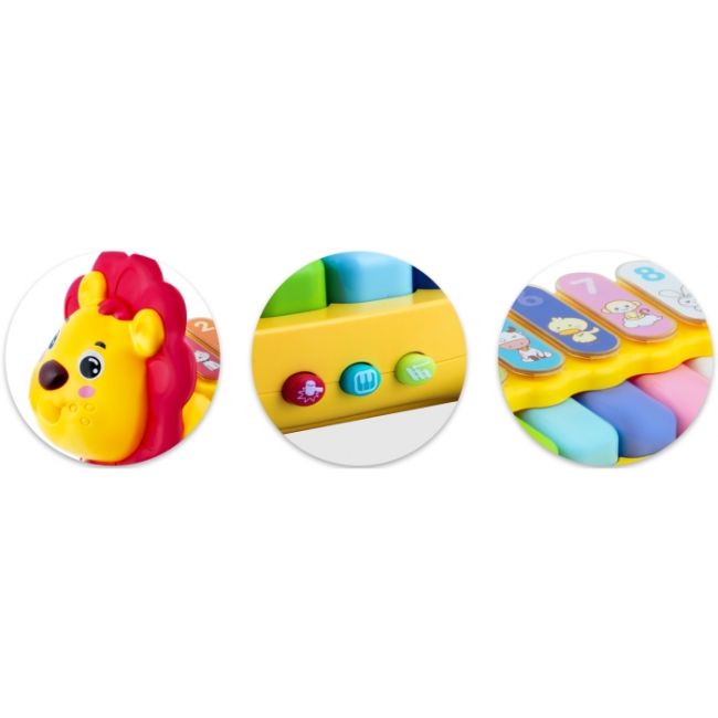 Jucarie interactiva in forma de leu cu pian ricokids rk-740 edeedi774000