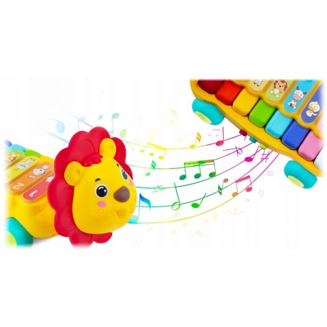 Jucarie interactiva in forma de leu cu pian ricokids rk-740 edeedi774000