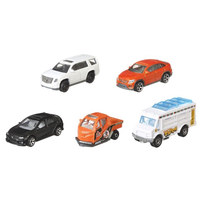 MATCHBOX SET 5 MASINUTE METALICE MBX CITY ADVENTURE II SCARA 1:64 VIVMTC1817_HVT76
