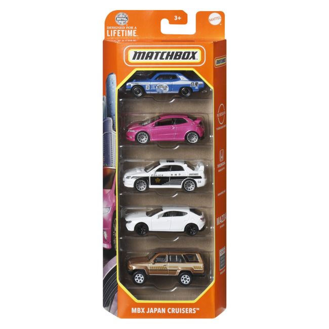 MATCHBOX SET 5 MASINUTE METALICE MBX JAPAN CRUISERS SCARA 1:64 VIVMTC1817_HVT66